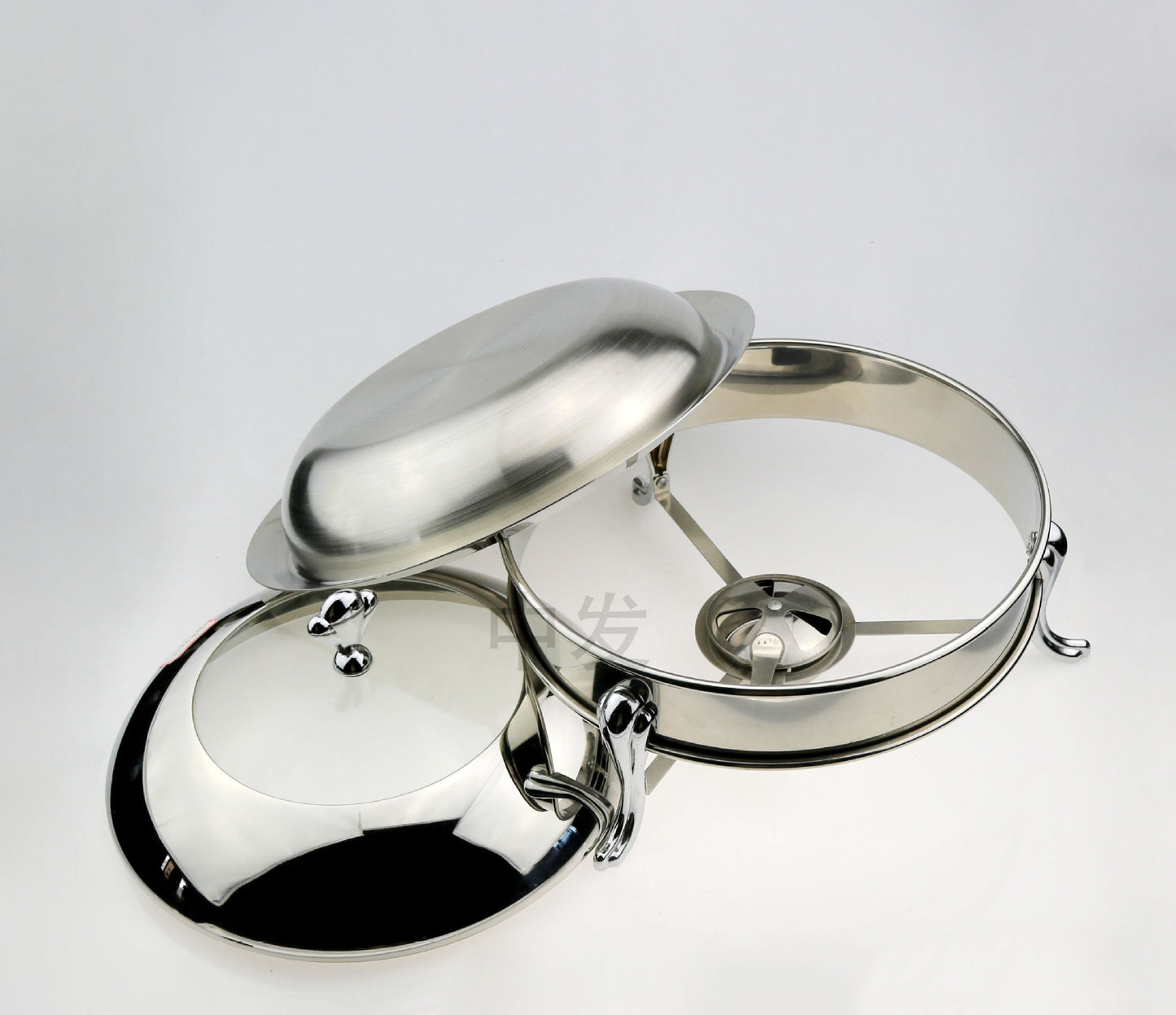 Stainless Steel Boutique Alcohol Stove Crown Pot Hotel Visual Cover Dining Stove