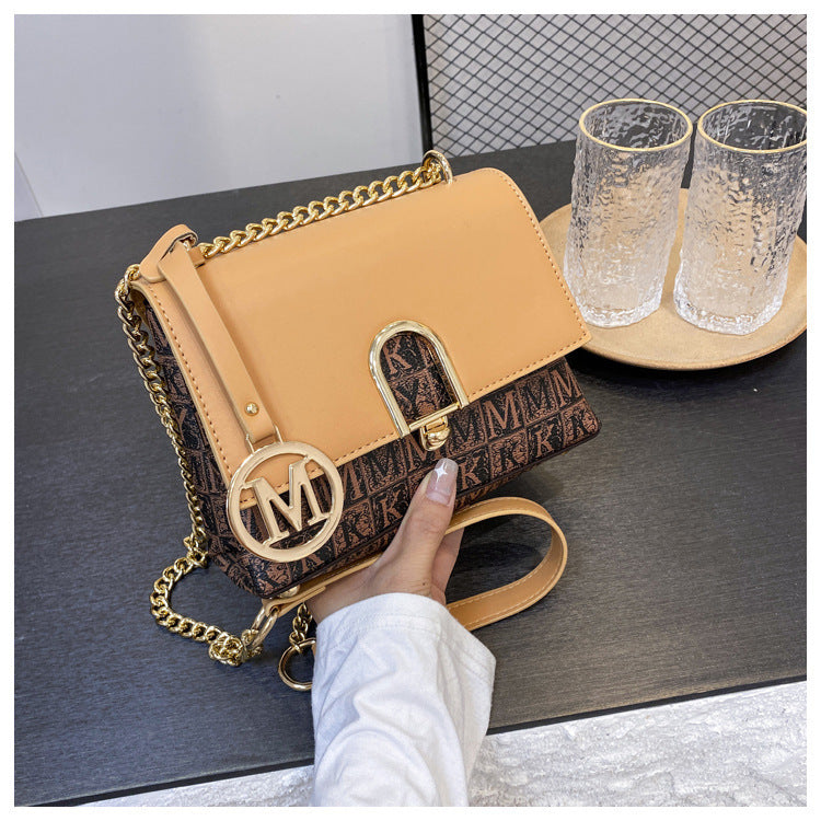 Presbyopic Lett female 2021 Autumn New Trendy Fashion Chain Handbag Large Capacity One-shoulder Diagonal Small Square Bag