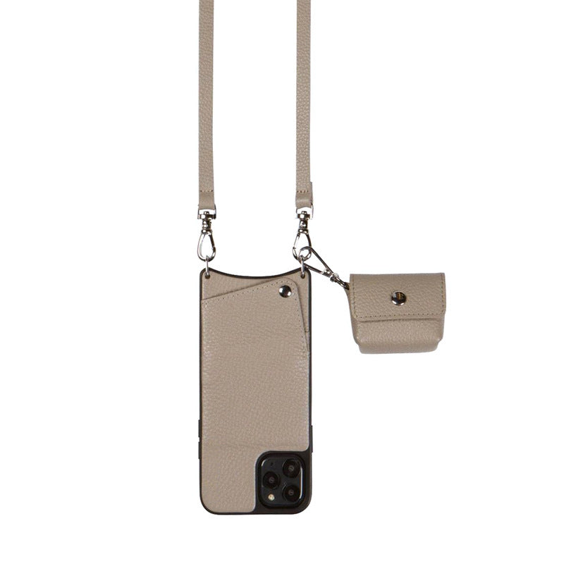 Suitable For IPHONE12MAX Leather Fishtail Lanyard Mobile Phone Shell Apple 11PRO/XS Mobile Phone Protective Sleeve Customization