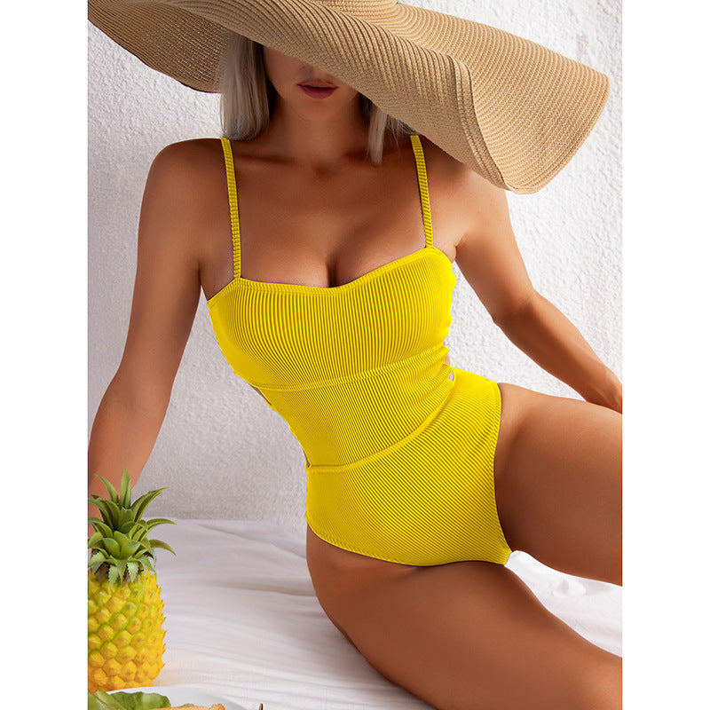 2022 New Amazon Foreign Trade Cross-border Swimsuit Women's European And American Sexy One-piece Swimsuit Bikini Bikini