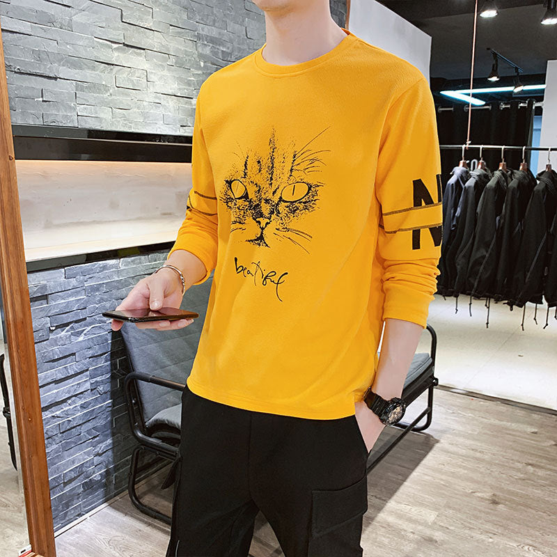 Long-sleeved T-shirt Men's Autumn 2020 New Trend Ins Sweater Bottoming Shirt Korean Version Top Clothes Loose Men's Autumn Clothes