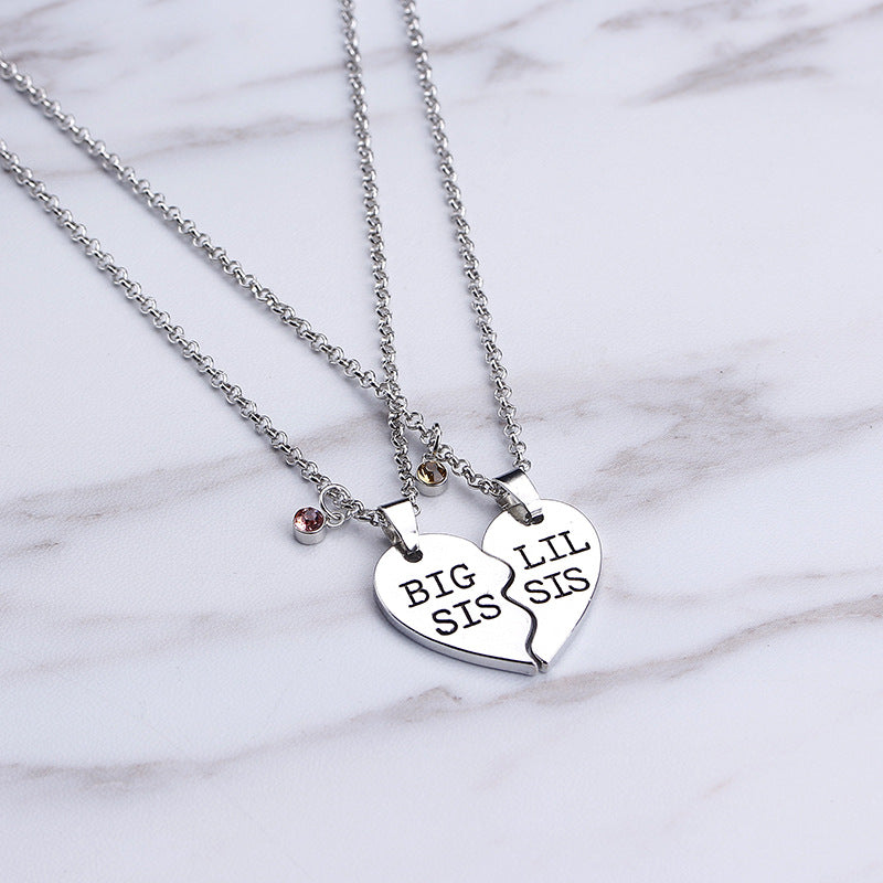 Good Sisters Girlfriend Love Stitching Necklace