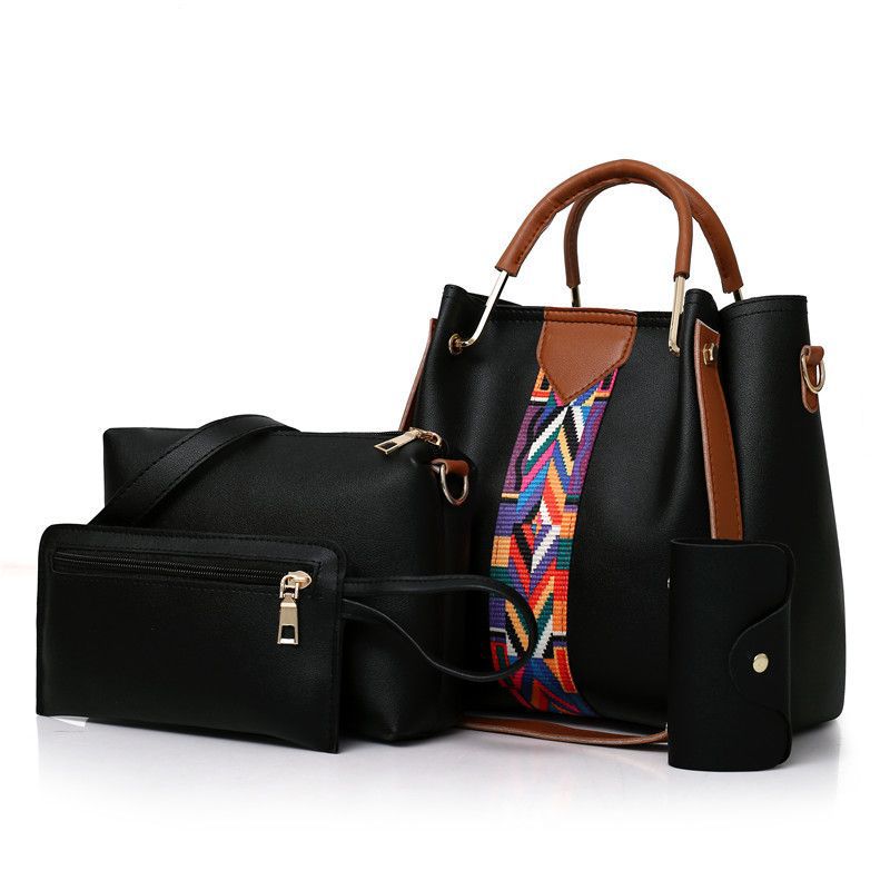 Patchwork Color Women bag high quality PU Leather Women