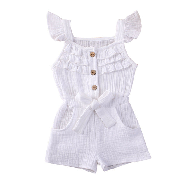 Pudcoco Cotton Linen Toddler Baby Girl Clothes