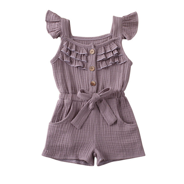Pudcoco Cotton Linen Toddler Baby Girl Clothes