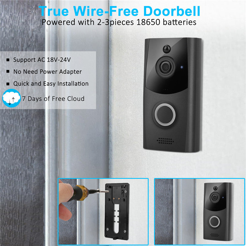 Wireless Smart DoorBell IR Video Visual Camera Night Vision