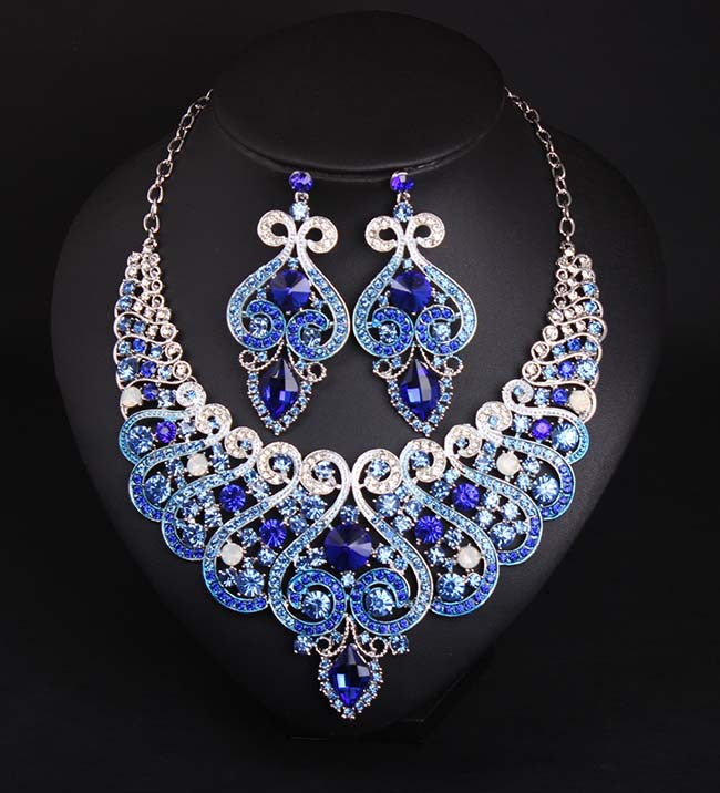 luxury jewelry, necklace, earring, dress, dinner and bridal accessories