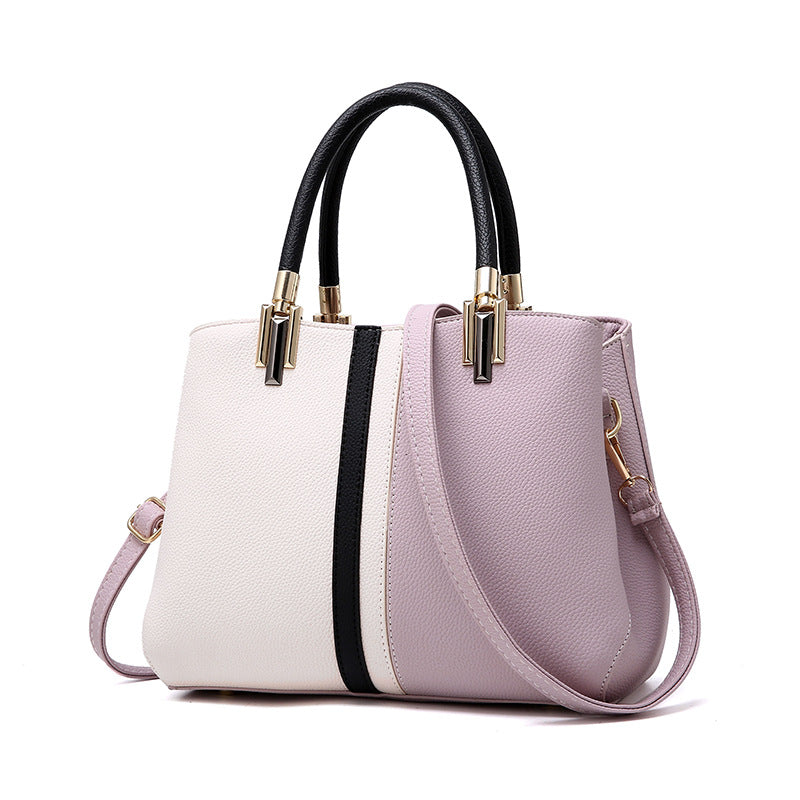 Luggage Handbag Woman Handbag Handbag Shoulder Diagonal Bag Elegant Contrast Color Simple Fashion Xg311