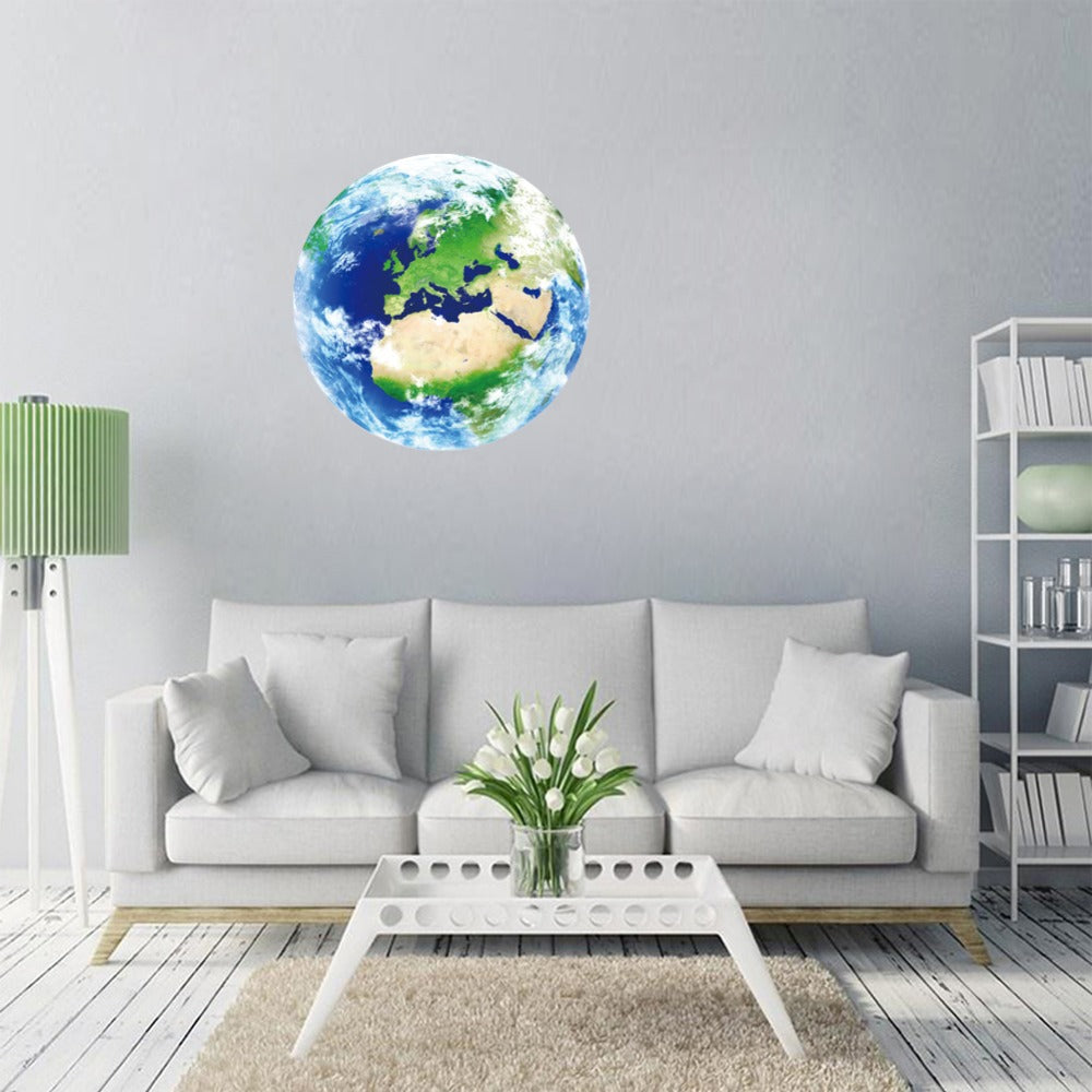 Moon Earth Luminous Wall Stickers 3d Stereo Carved Cartoon Luminous Stickers Decorative Stickers