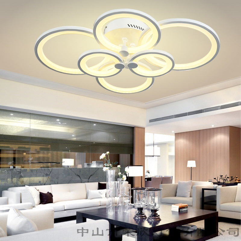 New Home Decoration Garden-shaped Led Ceiling Lamp Acrylic Ring Modern Minimalist Bedroom Dining Room Living Room Lighting Lamps