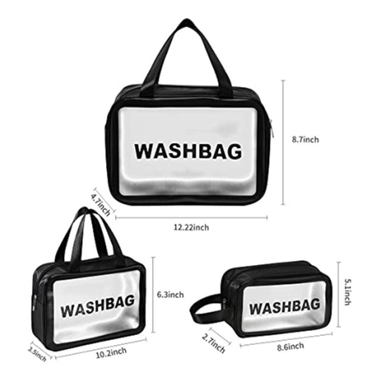 Amazon New PVC Clear Clean Cosmetic Bag With Zipper Travel Cosmetic Organizer Bag Men's Travel Bag