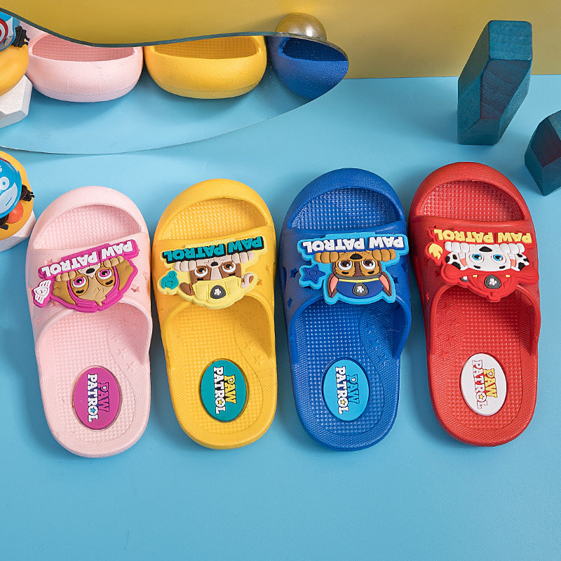 Wangwang Team Children's Slippers Indoor Non-slip Home Girl Baby New Cartoon Beach Shoes Boy Toddler Baotou Shoes