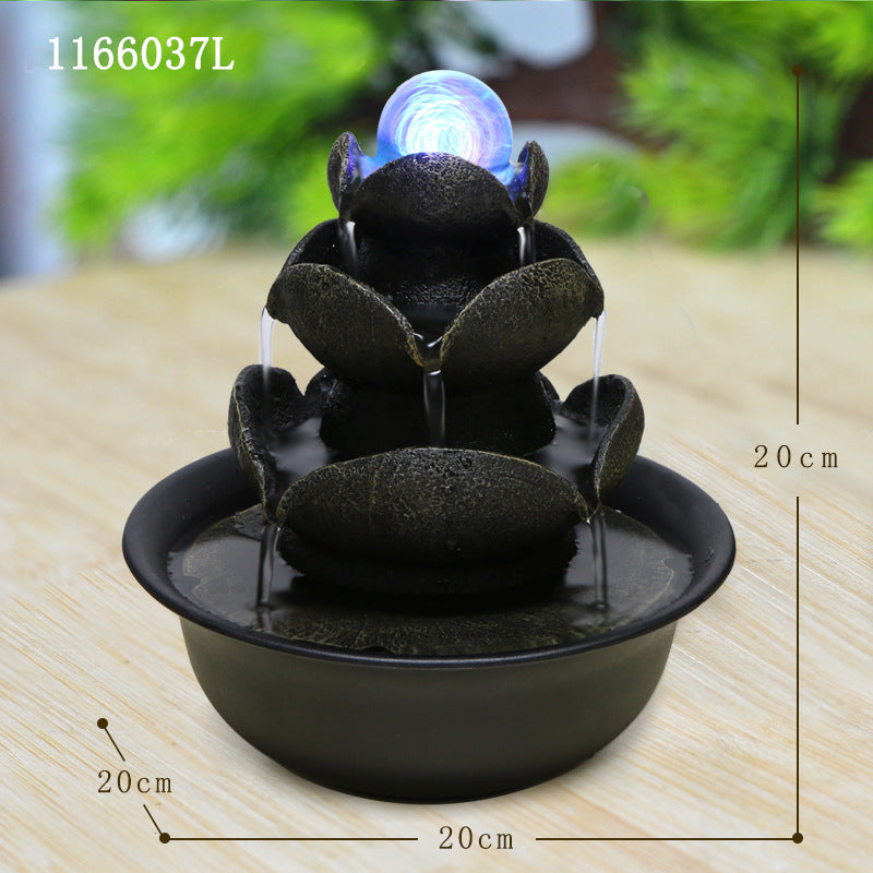 Living Room Lucky Ornaments Decoration Circulating Water Landscape Fountain Make Money Transfer Feng Shui Ball Office Table Opening Ceremony