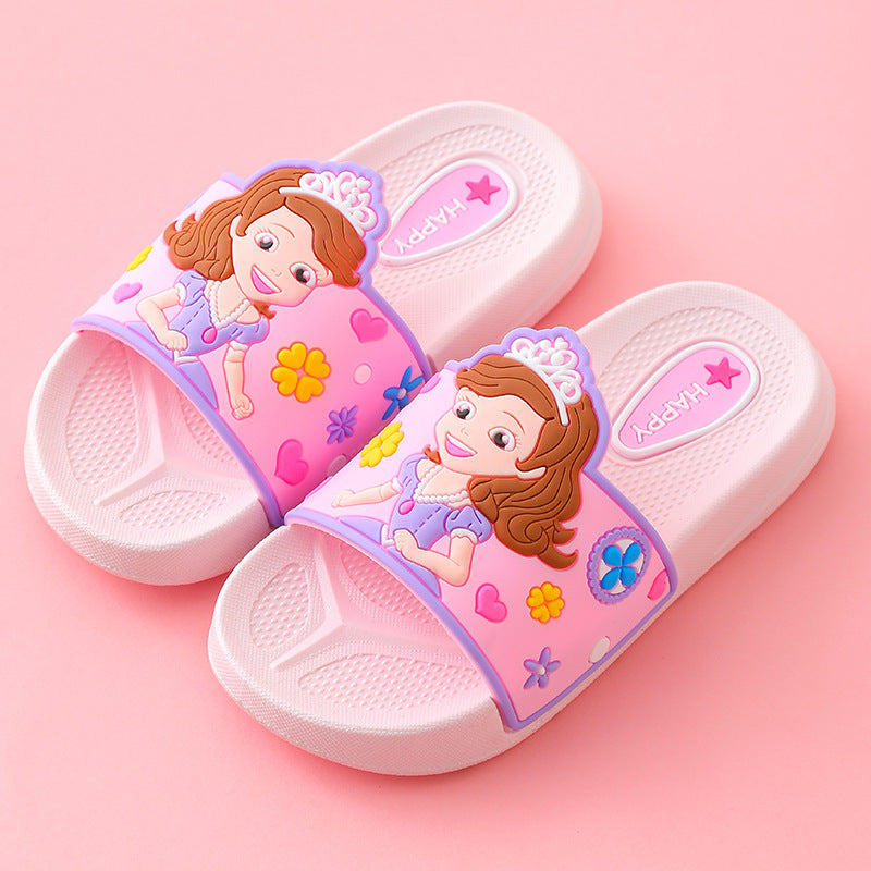 2020 New Children's Slippers Summer Girls Korean Version Cute Cartoon Indoor Home Non-slip Soft Bottom Baby Sandals And Slippers