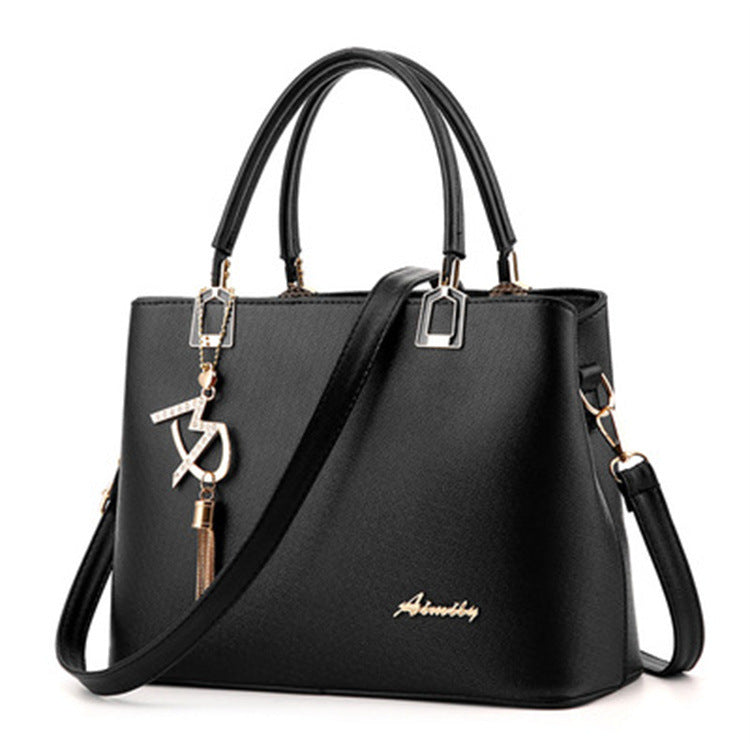 Contrasting Color Bag Female 2022 New Trendy Fashion One-shoulder Large-capacity Handbag Casual PU Leather Handbags On Behalf Of