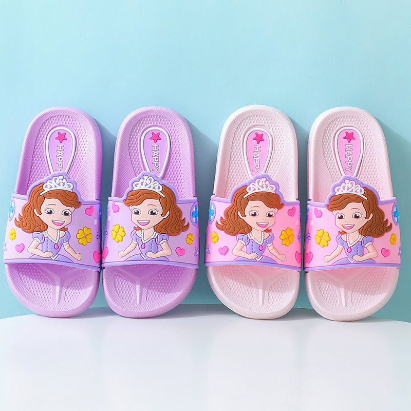 2020 New Children's Slippers Summer Girls Korean Version Cute Cartoon Indoor Home Non-slip Soft Bottom Baby Sandals And Slippers