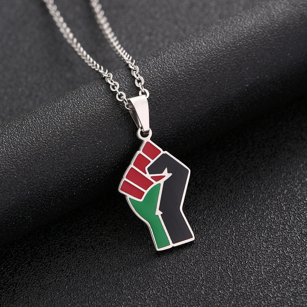 Stainless Steel afghan flag men’s & women’s necklaces