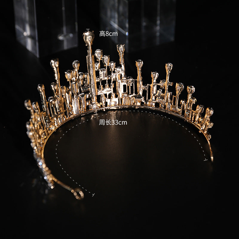 Bride Crown Ball Crown Zinc Alloy Rhinestone Wedding Tiara Bridesmaid Headband Jewelry Super Fairy Bridal Crown