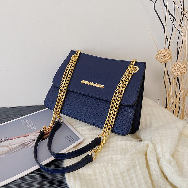 Chain Bag Female 2021 New Trendy Fashion Woven Pattern Business Commuter Female Bag Simple Western Style One-shoulder Messenger Bag