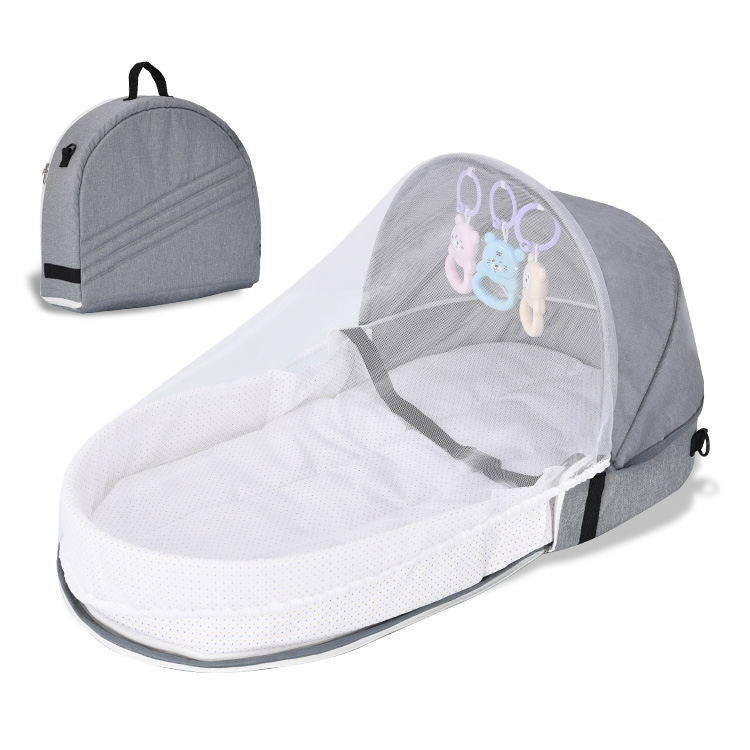 Baby Cradle Bed European-style Crib Folding Multi-functional Newborn Children's Bed Removable Portable